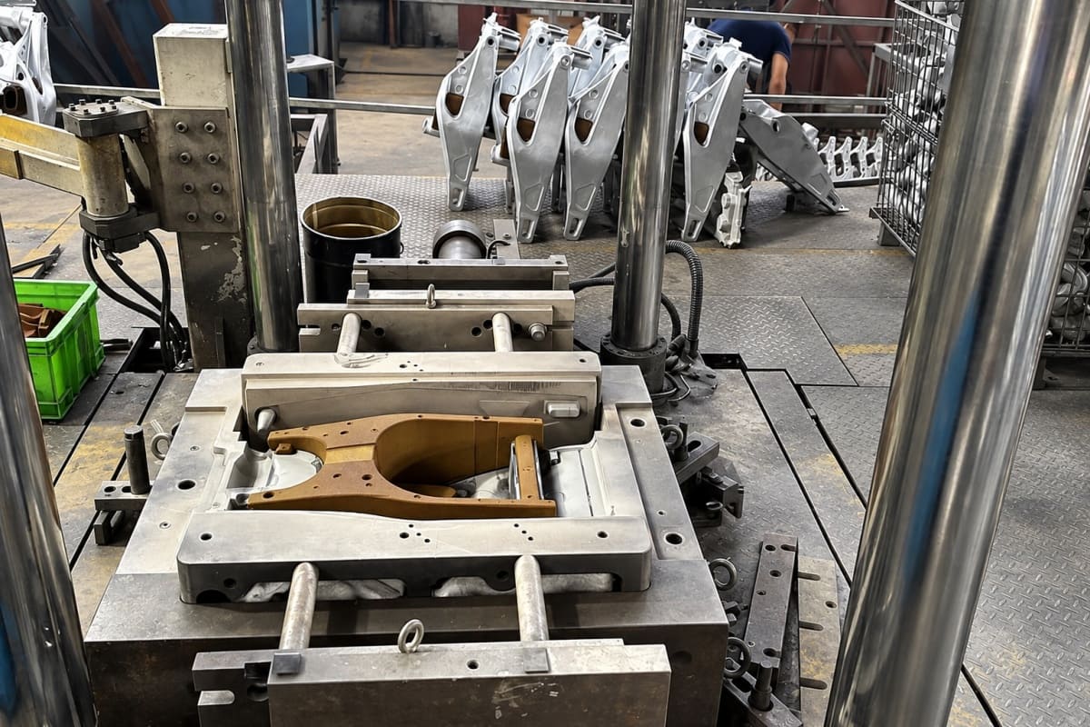 Sand core placement for low pressure casting