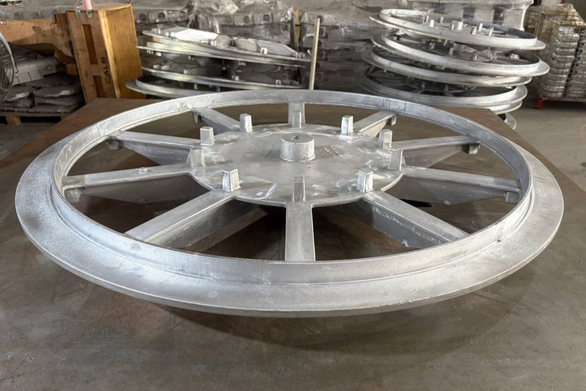 Dimensional and flatness inspection on aluminum casting ring part